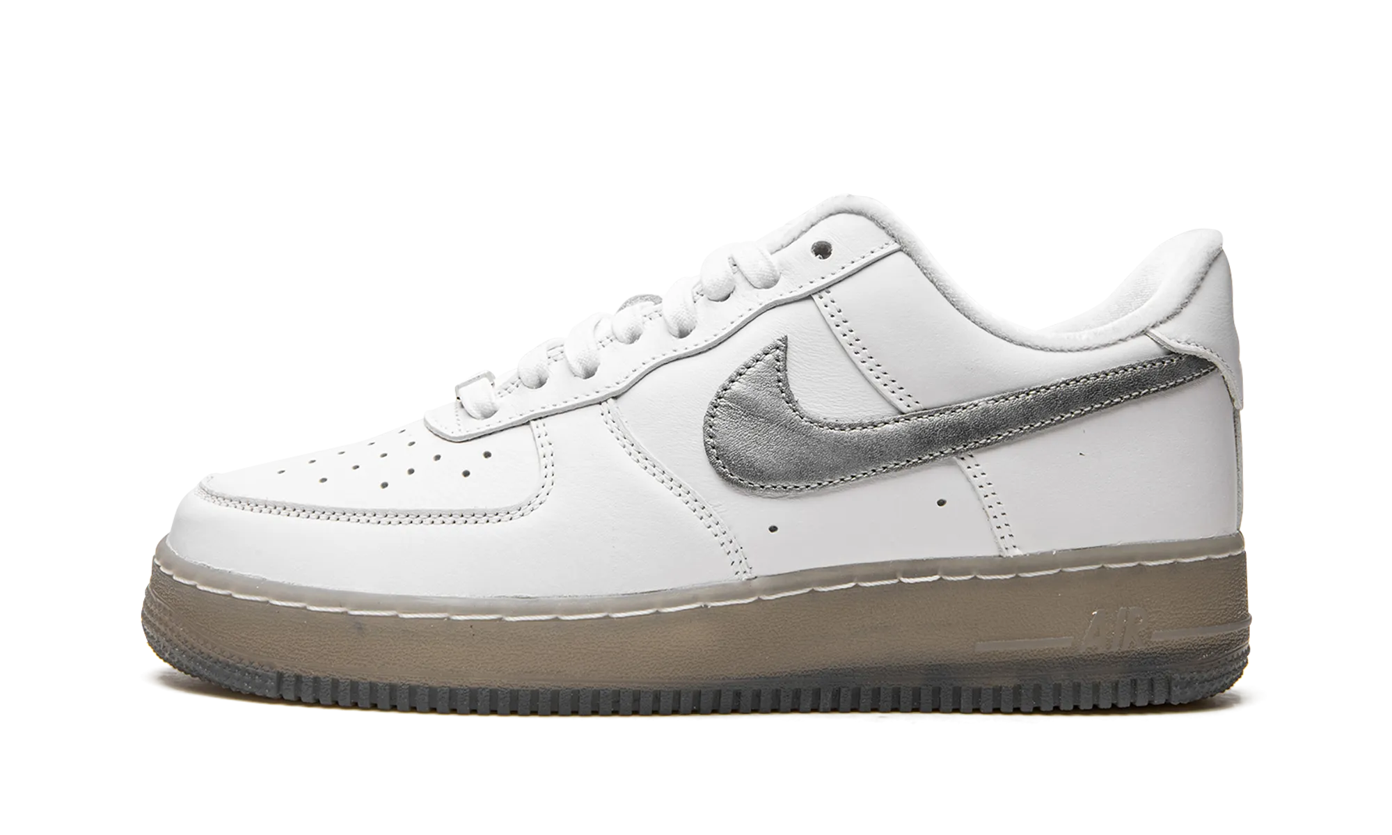 Air Force 1 "White / Metallic Silver" Gel Infused Heel