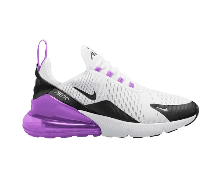 Anti   Slip Women's Nike Air Max 270 (White/Black-Purple)