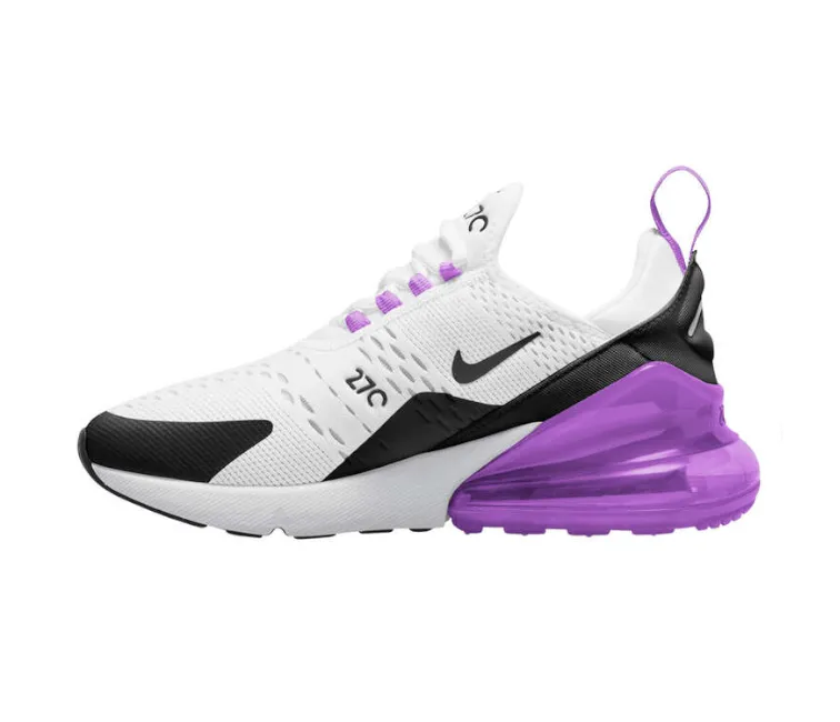 Vamp Reinforcement Speed Flex Women's Nike Air Max 270 (White/Black-Purple)