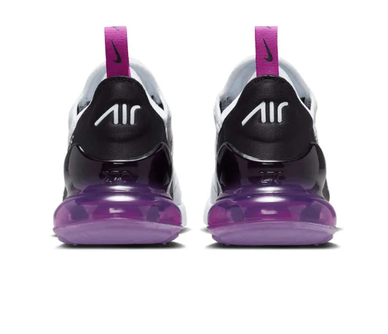 Women's Nike Air Max 270 (White/Black-Purple) Slip Choice Light Padding