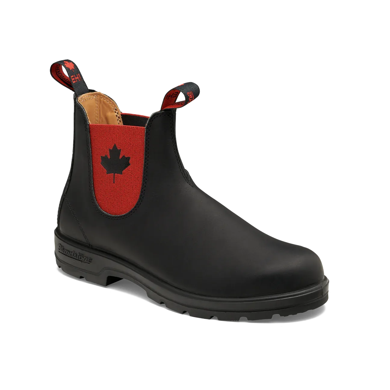Daily Movement Slip Resistant Rough Terrain Blundstone Eh! Boot Black w/Red Elastic - 1474