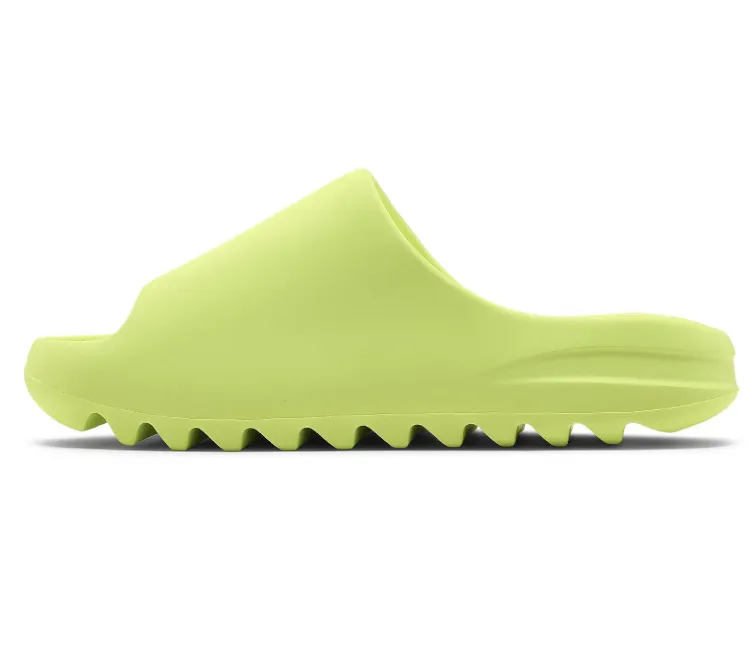 Seamless Inner Construction Cross Motion Adidas Yeezy Slide (Glow Green)